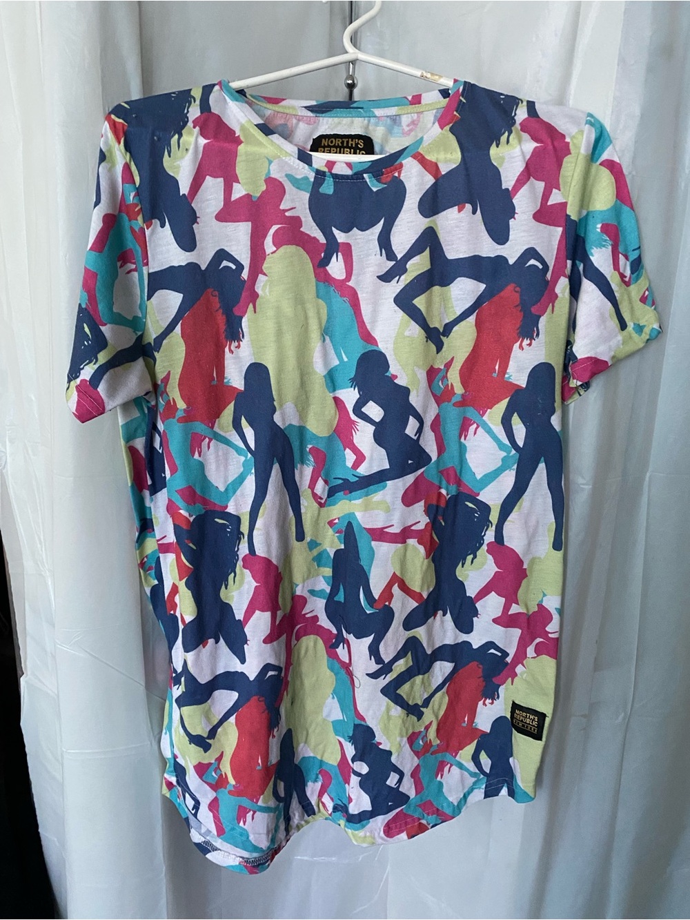 Women’s Multicolor Silhouette Short Sleeve Tee